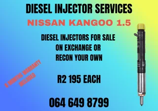 We Can Recon Your Nissan Kangoo 1.5 Diesel Injectors 6 Months Warranty Included