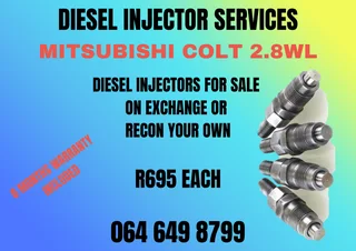 Mitsubishi Colt 2.8wl Diesel Injectors For Sale Or Recon Your Own