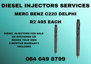Merc Benz C220 Delphi Diesel Injectors With Washers For Sale Or Recon Your Own