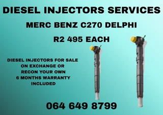 Merc Benz C270 Delphi Diesel Injectors With Washers For Sale Or Recon Your Own Warranty Included
