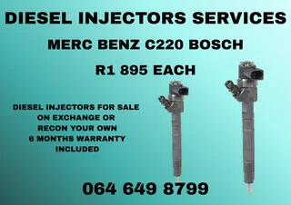 Merc Benz C220 Bosch Diesel Injectors With Washers For Sale