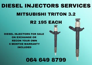 Mitsubishi Triton 3.2 Diesel Injectors For Sale On Exchange Warranty Included