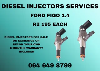 Ford Figo 1.4 Diesel Injectors For Sale On Exchange Washers And Warranty Included