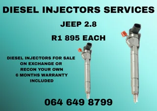 Jeep 2.8 Diesel Injectors With Washers For Sale On Exchange 6 Months Warranty Included