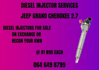 Jeep Grand Cherokee 2.7 Diesel Injectors For Sale On Exchange Or Recon Your Own Warranty Included