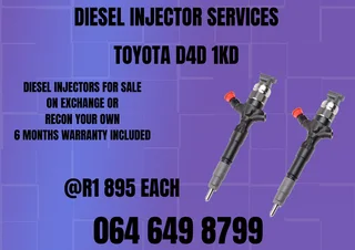 Toyota D4d 1kd Diesel Injectors For Sale On Exchange Or Recon Your Own Washers Included