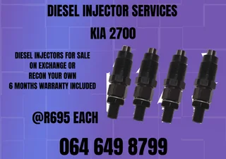 Kia 2700 Diesel Injectors For Sale 6 Months Warranty Included