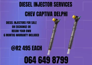 Chev Captiva Delphi Diesel Injectors With Washers For Sale On Exchange Or Recon Your Own