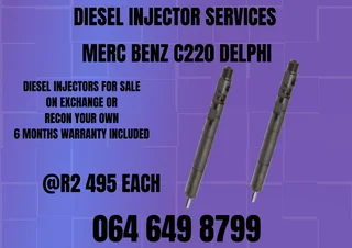 Merc Benz C220 Delphi Diesel Injectors For Sale On Exchange Or Recon Your Own Washers And Warranty
