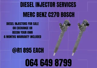 Merc Benz C270 Bosch Diesel Injectors For Sale On Exchange Warranty Included