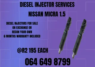 Nissan Micra 1.5 Diesel Injectors For Sale On Exchange Washers And Warranty Included