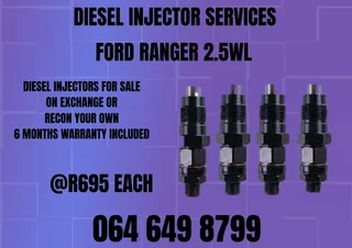 Ford Ranger 2.5wl Diesel Injectors For Sale Or Recon Your Own Warranty Included