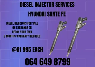 Hyundai Sante Fe Diesel Injectors With Washers For Sale On Exchange Warranty Included