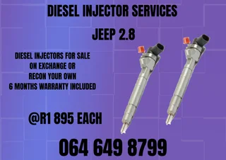 Jeep 2.8 Diesel Injectors For Sale On Exchange Or Recon Your Own Washers And Warranty Included