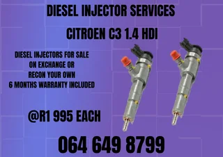 Citroen C3 1.4 Hdi Diesel Injectors For Sale On Exchange Or Recon Your Own Warranty Included