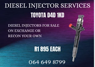 Toyota D4d 1kd Diesel Injectors For Sale On Exchange Or Recon Your Own Washers Included