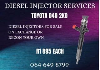 Toyota D4d 2kd Diesel Injectors For Sale On Exchange Or Recon Your Own Warranty Included