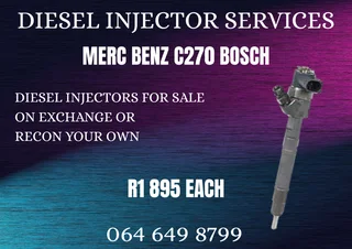 Merc Benz C270 Bosch Diesel Injectors For Sale On Exchange Warranty Included