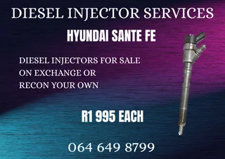 Hyundai Sante Fe Diesel Injectors With Washers For Sale On Exchange Warranty Included