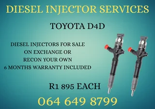 Toyota D4d Diesel Injectors For Sale On Exchange Or Recon Your Own