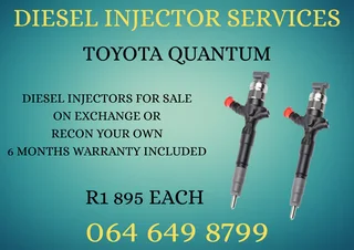 Toyota Quantum Diesel Injectors For Sale On Exchange 6 Months Warranty Included