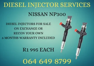 Nissan Np300 Diesel Injectors For Sale On Exchange Washers And Warranty Included