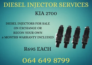 Kia 2700 Diesel Injectors For Sale 6 Months Warranty Included