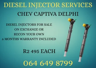Chev Captiva Delphi Diesel Injectors With Washers For Sale On Exchange Or Recon Your Own