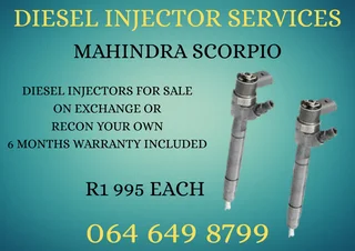 Mahindra Scorpio Diesel Injectors With Washers For Sale On Exchange Warranty Included