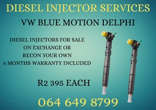 We Can Recon Your Vw Blue Motion Delphi Diesel Injectors 6 Months Warranty Included