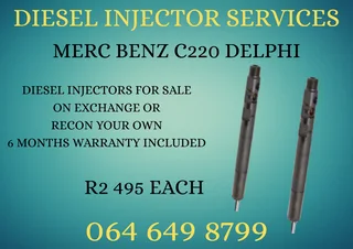 Merc Benz C220 Delphi Diesel Injectors For Sale On Exchange Or Recon Your Own Washers And Warranty