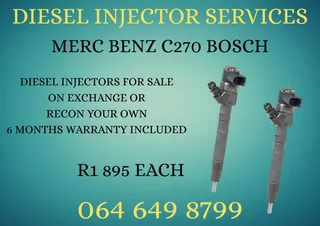 Merc Benz C270 Bosch Diesel Injectors For Sale On Exchange 6 Months Warranty Included