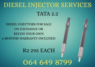Tata 2.2 Diesel Injectors For Sale 6 Months Warranty Included