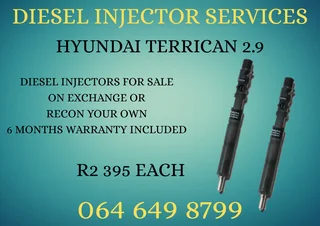 Hyundai Terrican 2.9 Diesel Injectors With Washers For Sale On Exchange