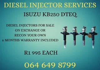 Isuzu Kb250 Dteq Diesel Injectors With Washers For Sale
