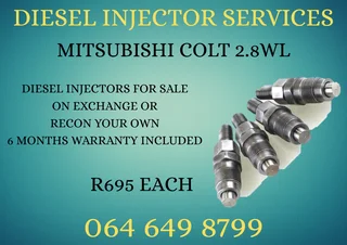 Mitsubishi Colt 2.8wl Diesel Injectors For Sale On Exchange 6 Months Warranty Included