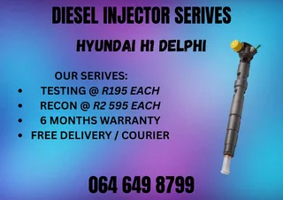 Hyundai H1 Delphi Diesel Injectors For Sale Or Recon Your Own Warranty Included