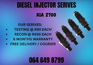 Kia 2700 Diesel Injectors For Sale 6 Months Warranty Included