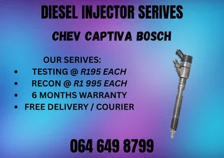 Chev Captiva Bosch Diesel Injectors With Washers For Sale On Exchange Or Recon Your Own Warranty Inc