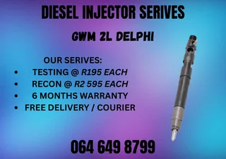 Gwm 2l Delphi Diesel Injectors With Washers For Sale Or Recon Your Own Warranty Included