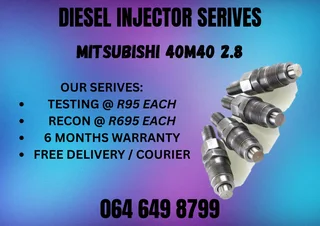 Mitsubishi 40m40 2.8 Diesel Injectors For Sale On Exchange Or Recon Your Own Warranty Included