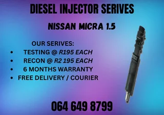 Nissan Micra 1.5 Diesel Injectors For Sale On Exchange Washers And Warranty Included