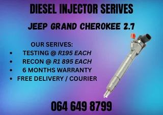Jeep Grand Cherokee 2.7 Diesel Injectors For Sale Or Recon Your Own Warranty Included