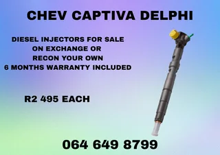 Chev Captiva Delphi Diesel Injectors With Washers For Sale On Exchange Or Recon Your Own