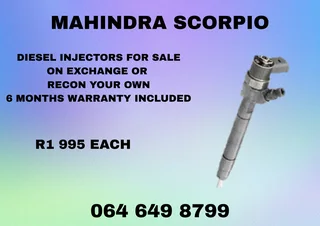 Mahindra Scorpio Diesel Injectors With Washers For Sale 6 Months Warranty Included