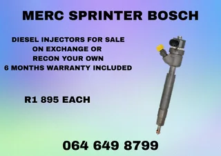 We Can Recon Your Merc Sprinter Bosch Diesel Injectors Washers And Warranty Included
