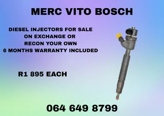 Merc Vito Bosch Diesel Injectors For Sale On Exchange Or Recon Your Own