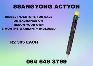 Ssangyong Actyon Diesel Injectors For Sale Copper Washers And Warranty Included