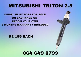 Mitsubishi Triton 2.5 Diesel Injectors For Sale On Exchange Washers And Warranty Included
