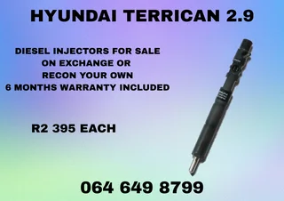 Hyundai Terrican 2.9 Diesel Injectors For Sale Or Recon Your Own Warranty Included
